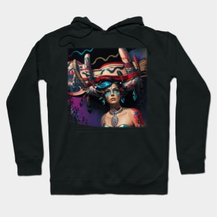 Shaman native woman in contact with the magic of nature Hoodie